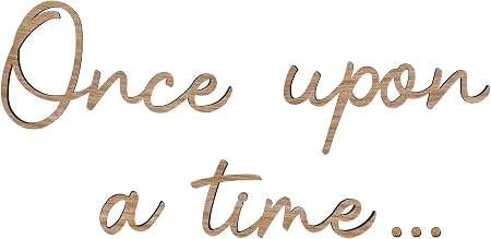JarThenaAMCS Once Upon a Time Wooden Sign Reading Corner Sign Nursery Wall Decor for Kids... image