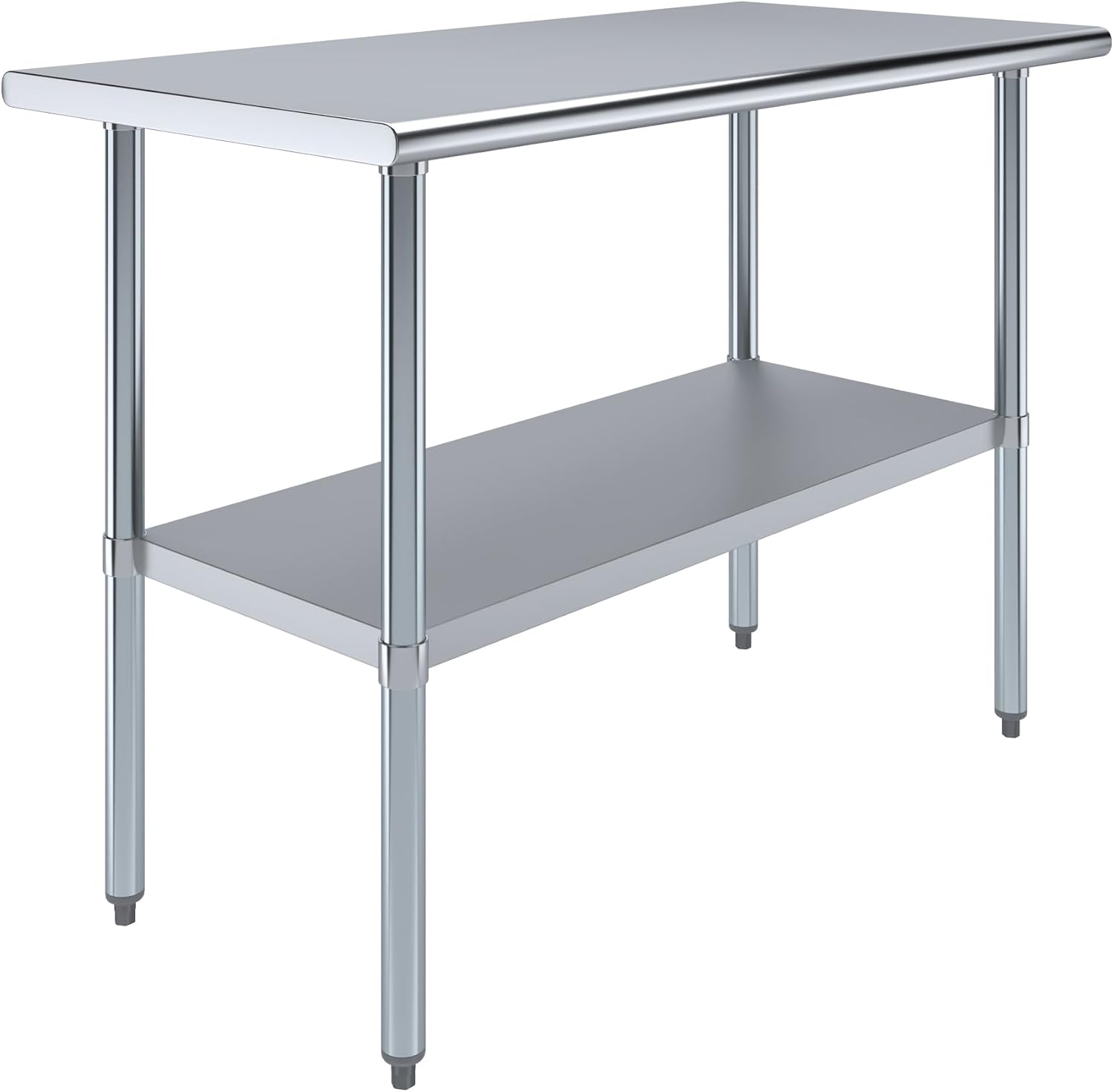 Jefferson 24 in. x 48 in. Stainless Steel Table with Shelf. NSF