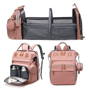 Jeryswet Baby Diaper Bags with Changing Station, Waterproof Large Capacity Diaper Bag...