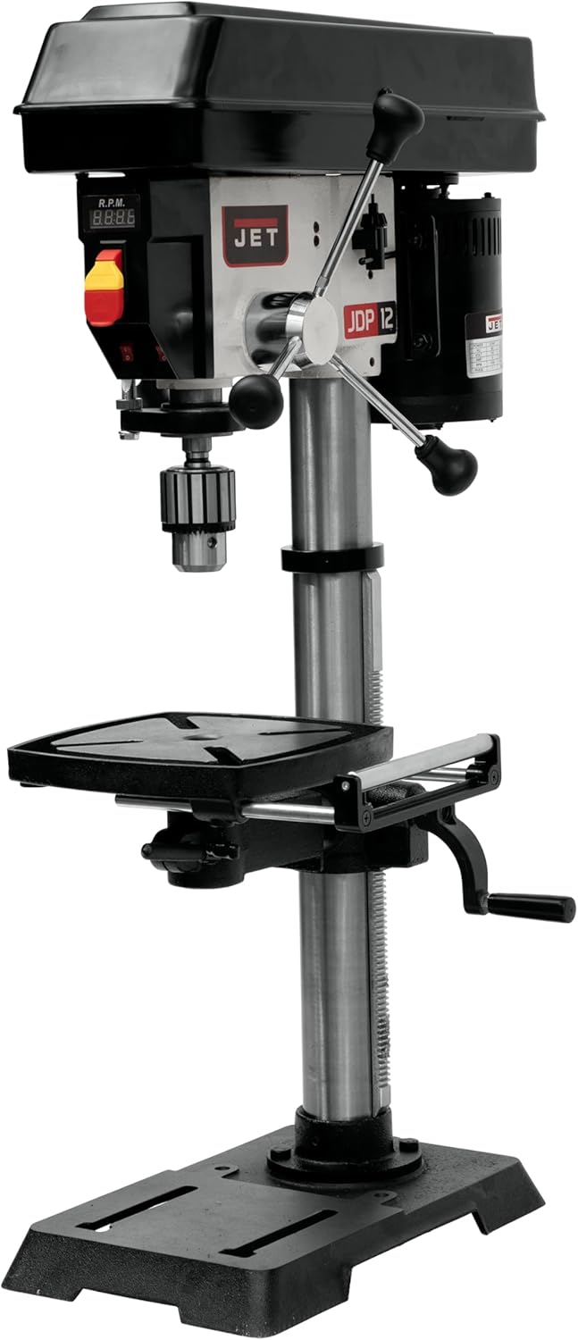 JET 12-Inch Benchtop Drill Press, Variable Speed, 1/2 HP, 115V 1Ph (Model JWDP-12)