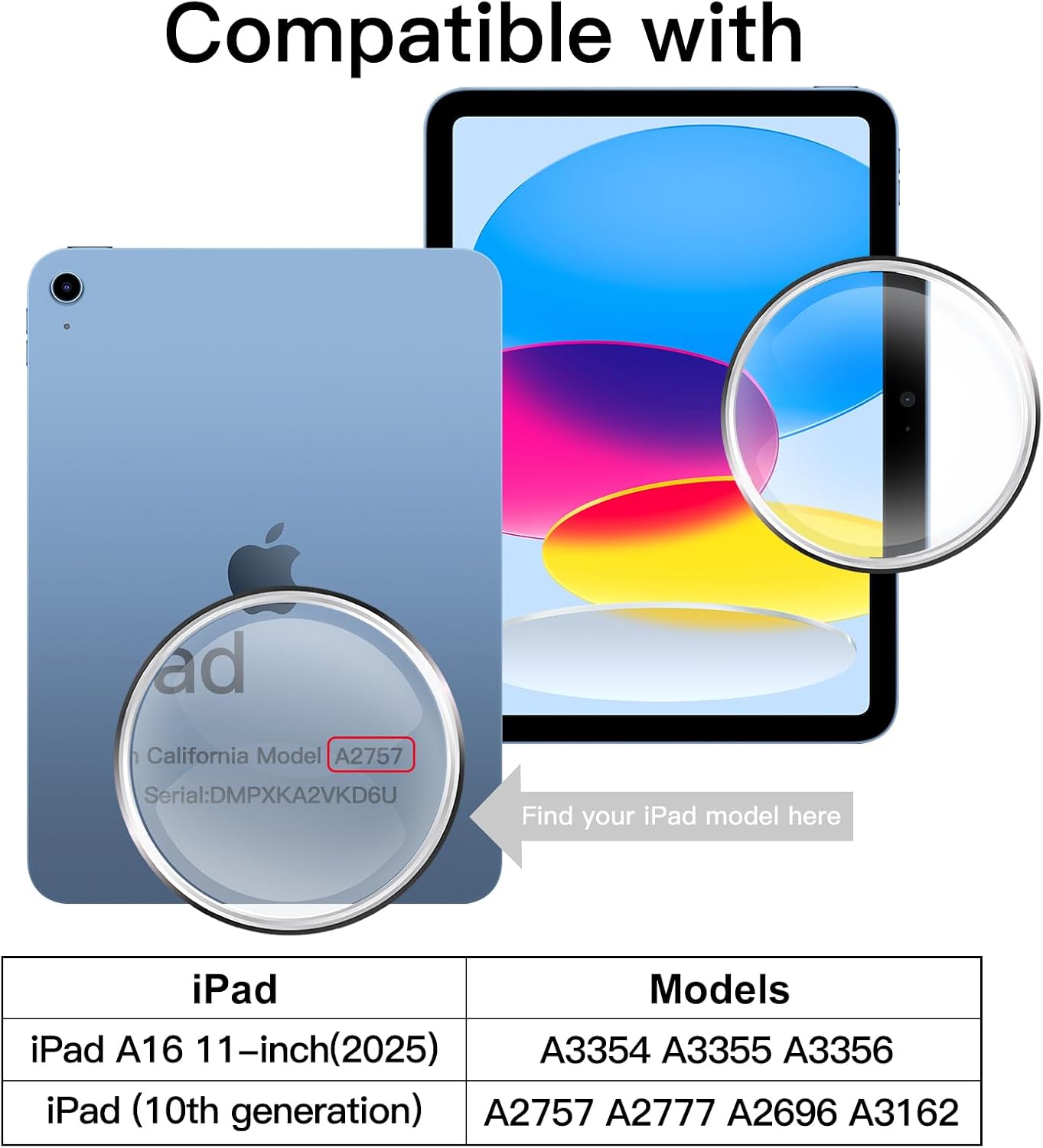 JETech Screen Protector for iPad (A16) 11th/10th Generation (2025/2022), 9H Tempered Glass...