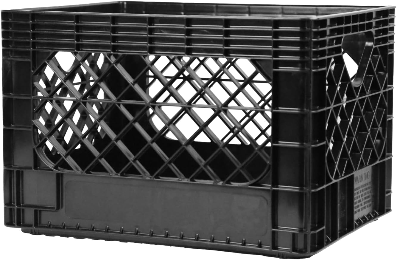 JEZERO 20 Quart Heavy Duty Plastic Crate | Stackable Multi-Purpose Storage Bin for Garage...