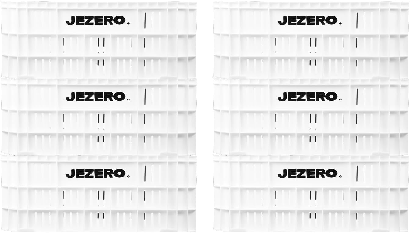 JEZERO Heavy-Duty Plastic Utility Tote | Reinforced Storage Crate for Heavy Loads | Durable...