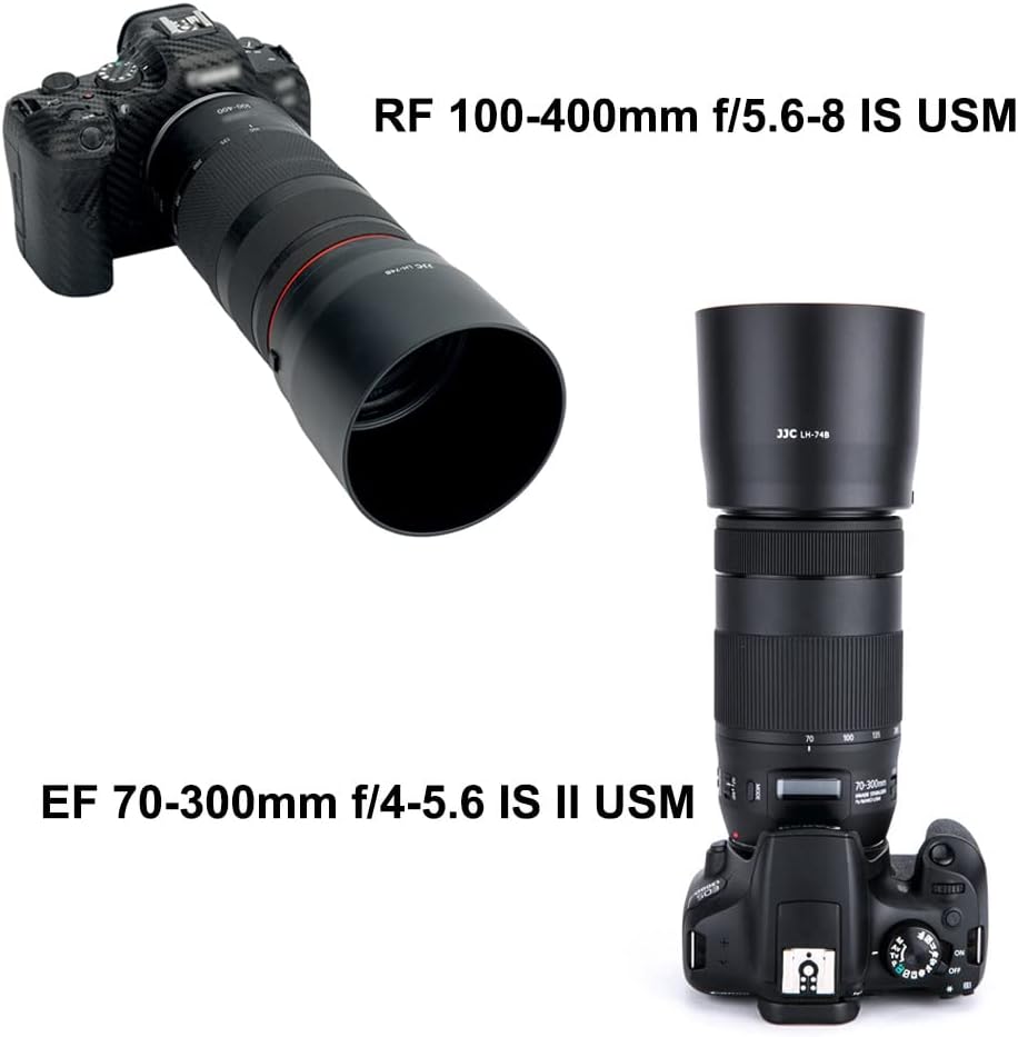 JJC ET-74B Bayonet Reversible Lens Hood Shade for Canon RF 100-400mm f/5.6-8 is USM and EF... image
