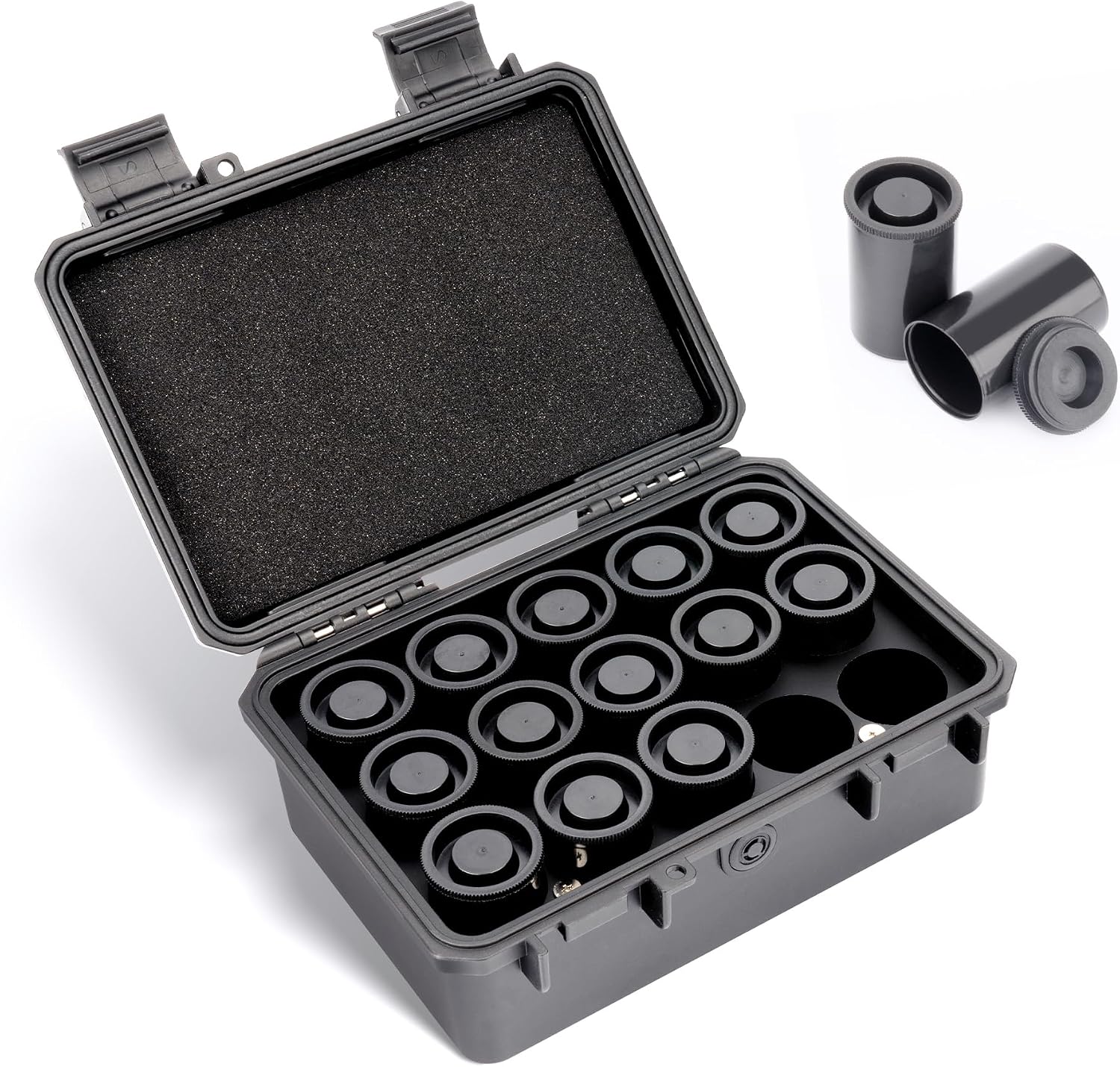JJC Heavy Duty 35mm Film Case for 15 Rolls of 35mm Films, IP67 Waterproof and Light-Sealed...
