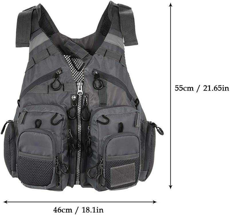 JKSPORTS Fly Fishing Vest - Fishing Safety Life Jacket for Swimming, Sailing, Boating, Kayak...