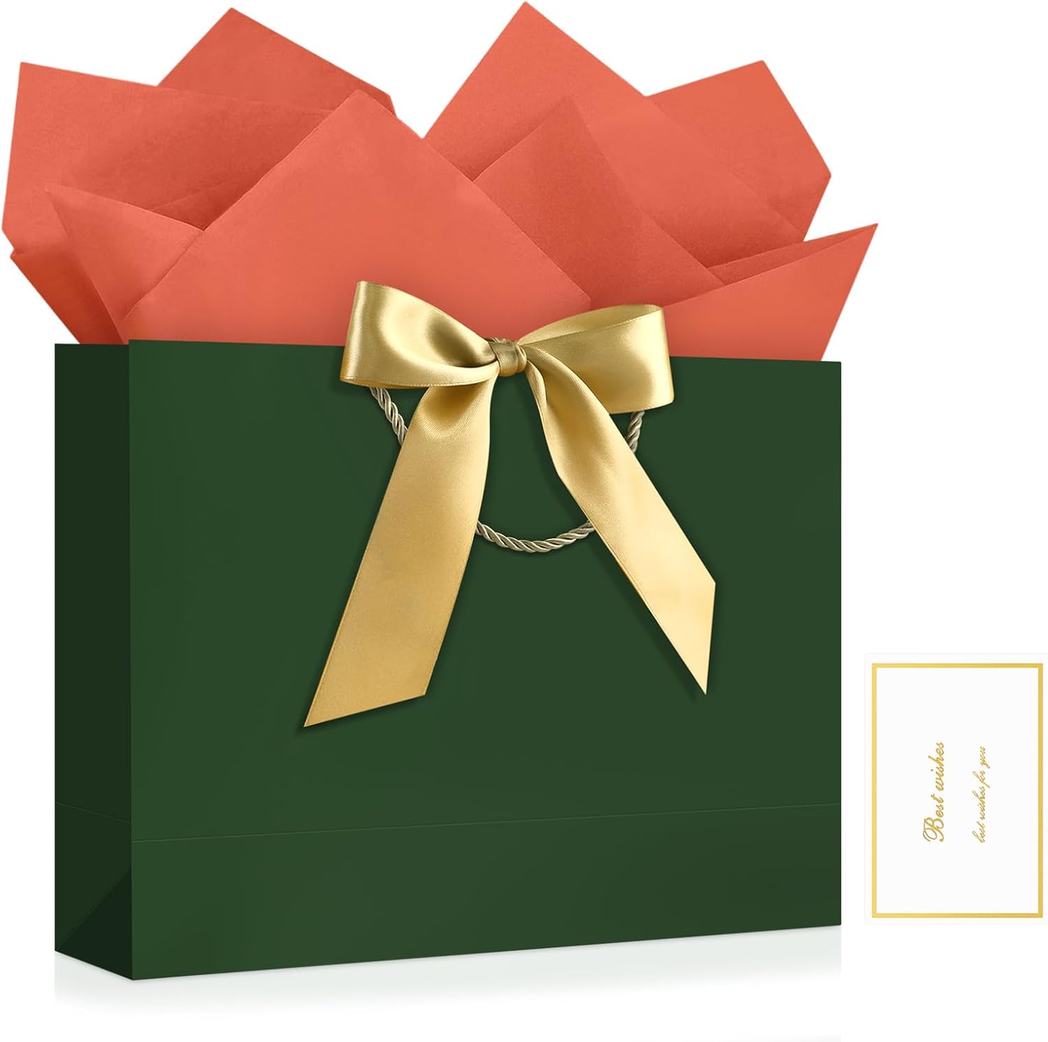 JMANNI Gift Bags with Handles, 13” Medium Gift Bag for Presents, 1 Pcs Bags with 2 Tissue...