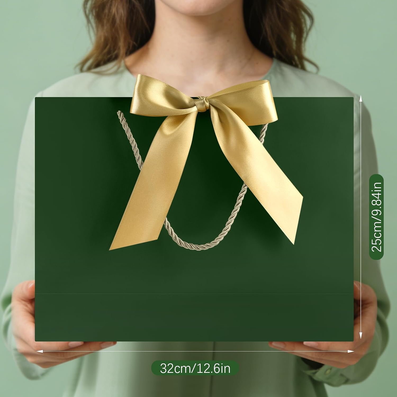 JMANNI Gift Bags with Handles, 13” Medium Gift Bag for Presents, 1 Pcs Bags with 2 Tissue... image