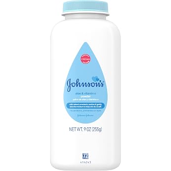Johnson's Baby Powder, Naturally Derived Cornstarch with Aloe & Vitamin E for Delicate Skin... image