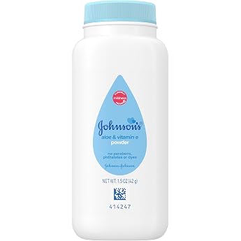 Johnson's Baby Powder, Naturally Derived Cornstarch with Aloe & Vitamin E for Delicate Skin... image