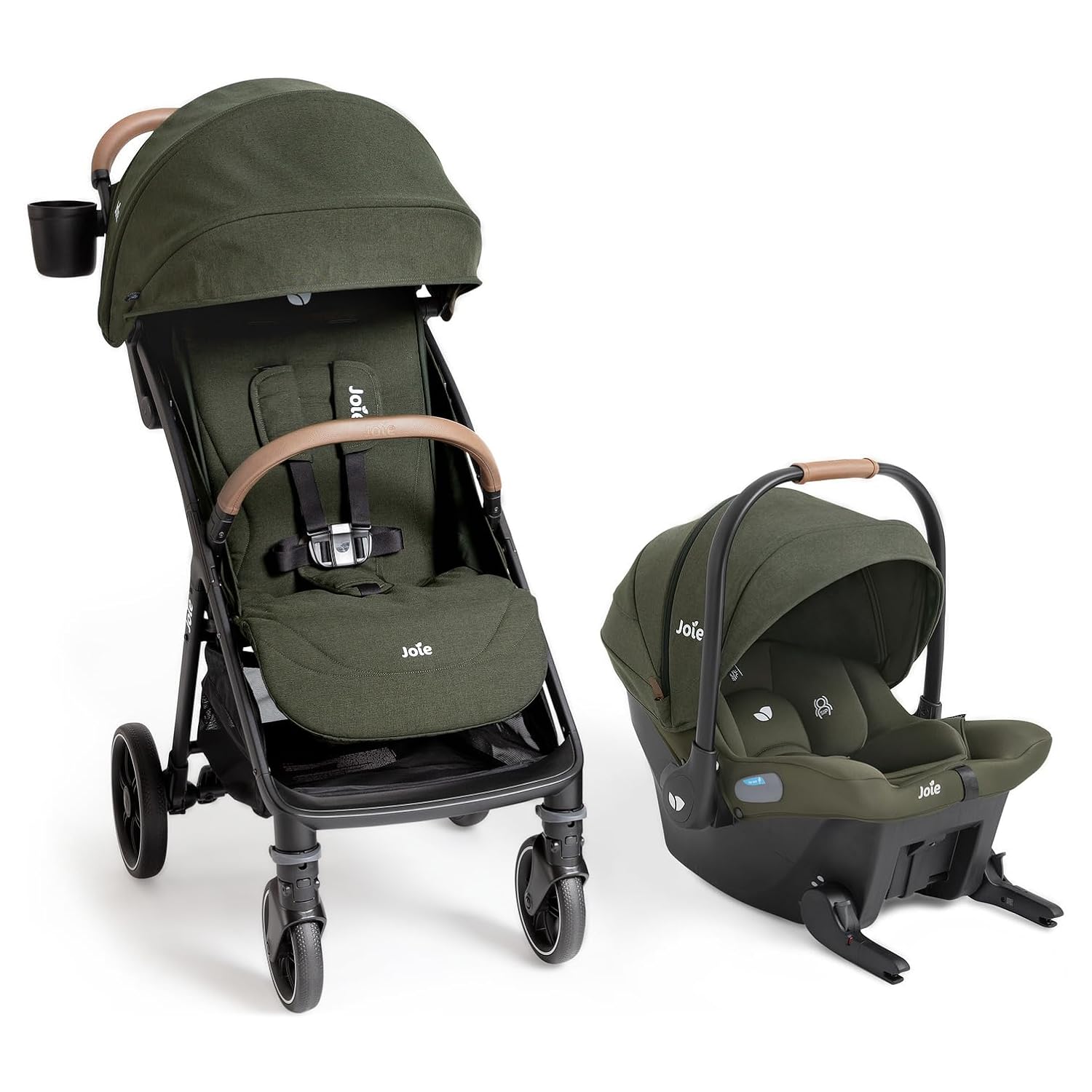 Joie Baby, Nutmeg Stroller & Mint Latch Car Seat, Travel System (Forest)