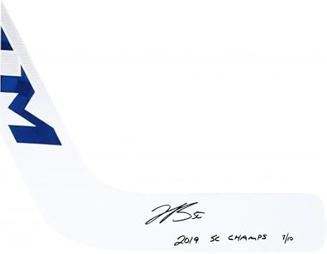 Jordan Binnington St. Louis s Autographed CCM Game-Model Hockey Stick with "2019 SC Champs"... image