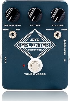 JOYO Analog Distortion Guitar Pedal, FAT/MOSFET Toggle with DISTORTION/FILTER/VOLUME... image