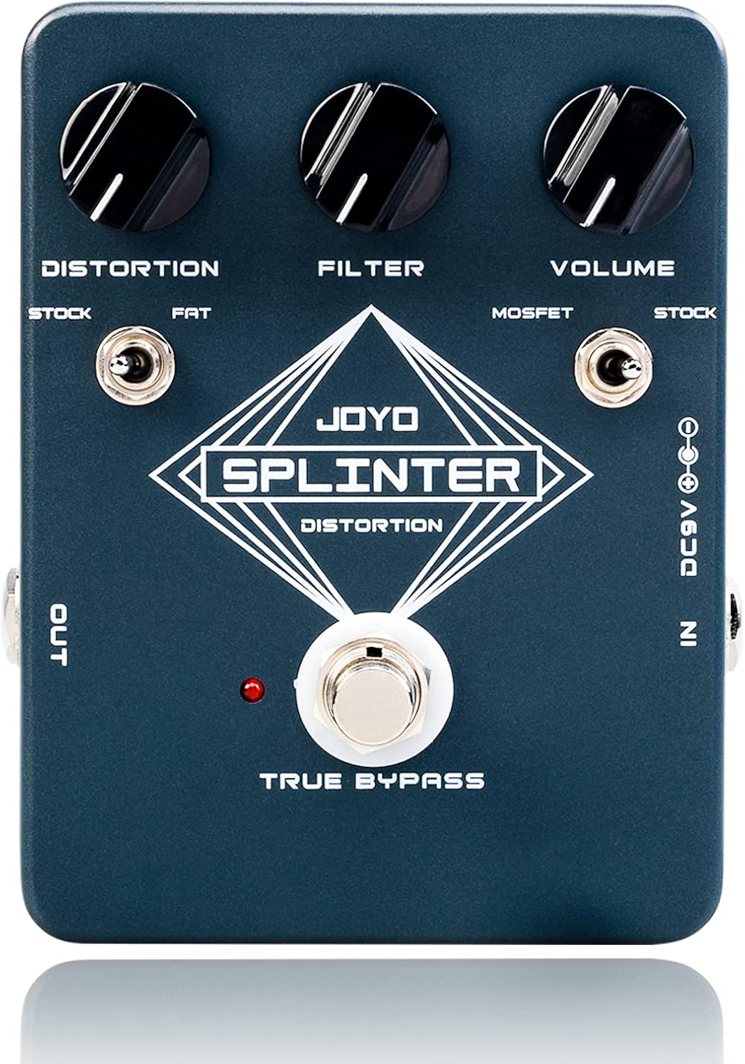 JOYO Analog Distortion Guitar Pedal, FAT/MOSFET Toggle with DISTORTION/FILTER/VOLUME... image
