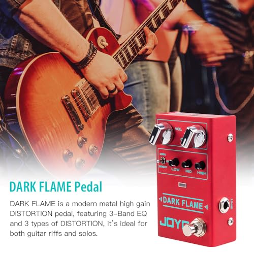 JOYO Modern High-Gain Distortion Guitar Pedal, Analog Circuit with 3-Band EQ &... image