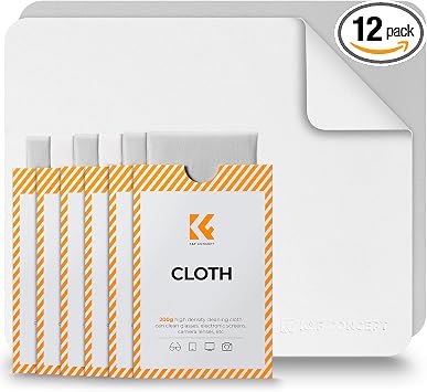 K&F CONCEPT 12 Pack Lens Cleaning Cloth | Microfiber Cleaning Cloth | Glasses Cleaning... image