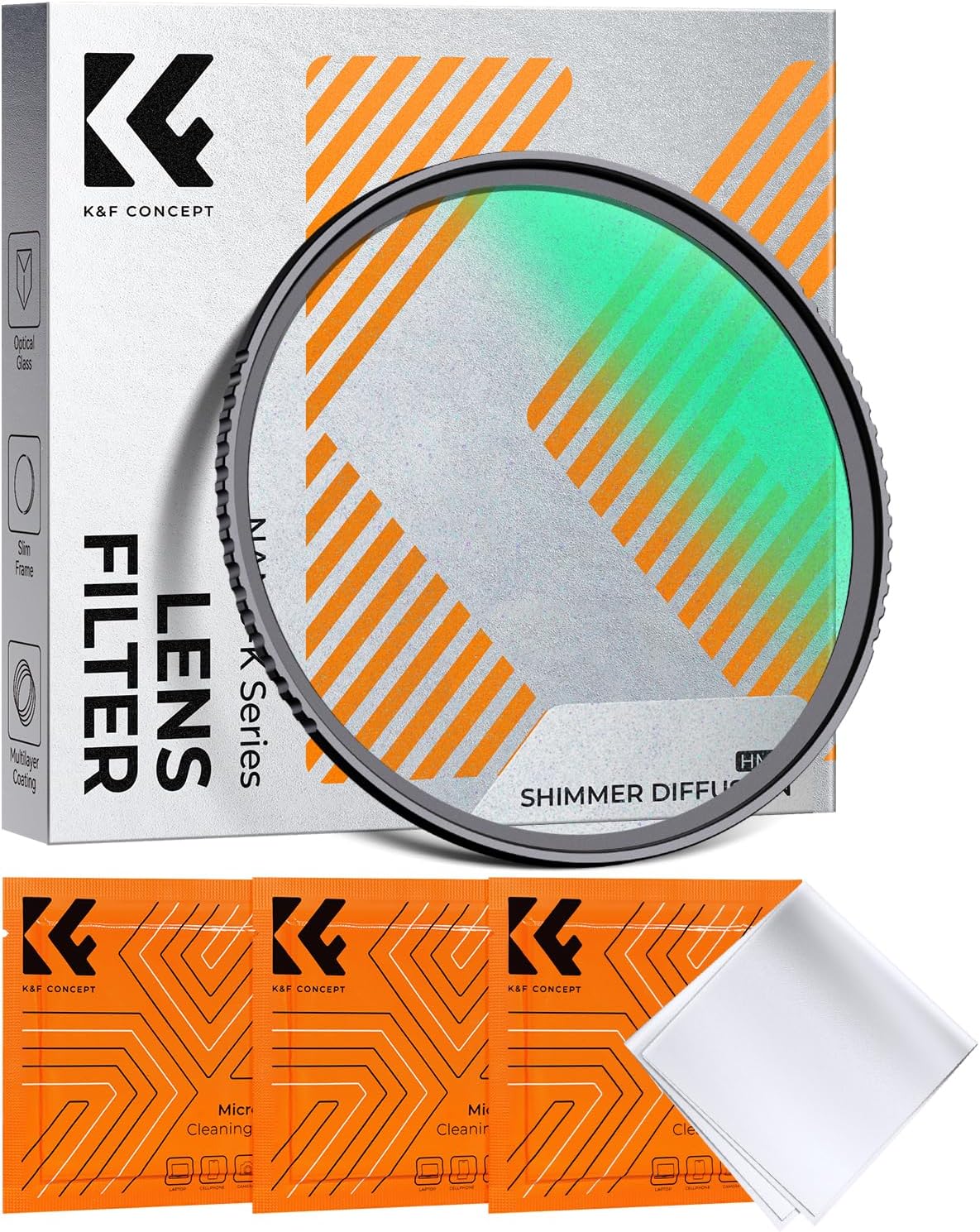 K&F CONCEPT 49mm Shimmer Diffusion 1 Effect Filter Optical Glass 18 Multi-Coated Glimmer...