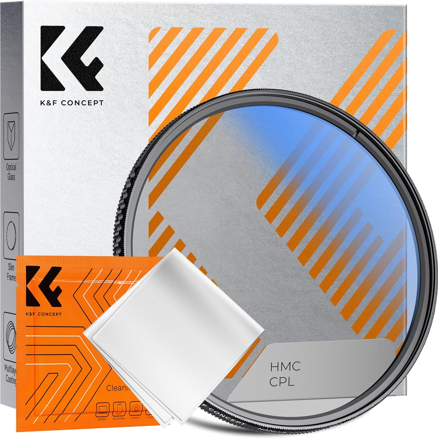K&F CONCEPT 67mm Circular Polarizer Filter Ultra-Slim 18 Multi-Coated Optical Glass Circular...