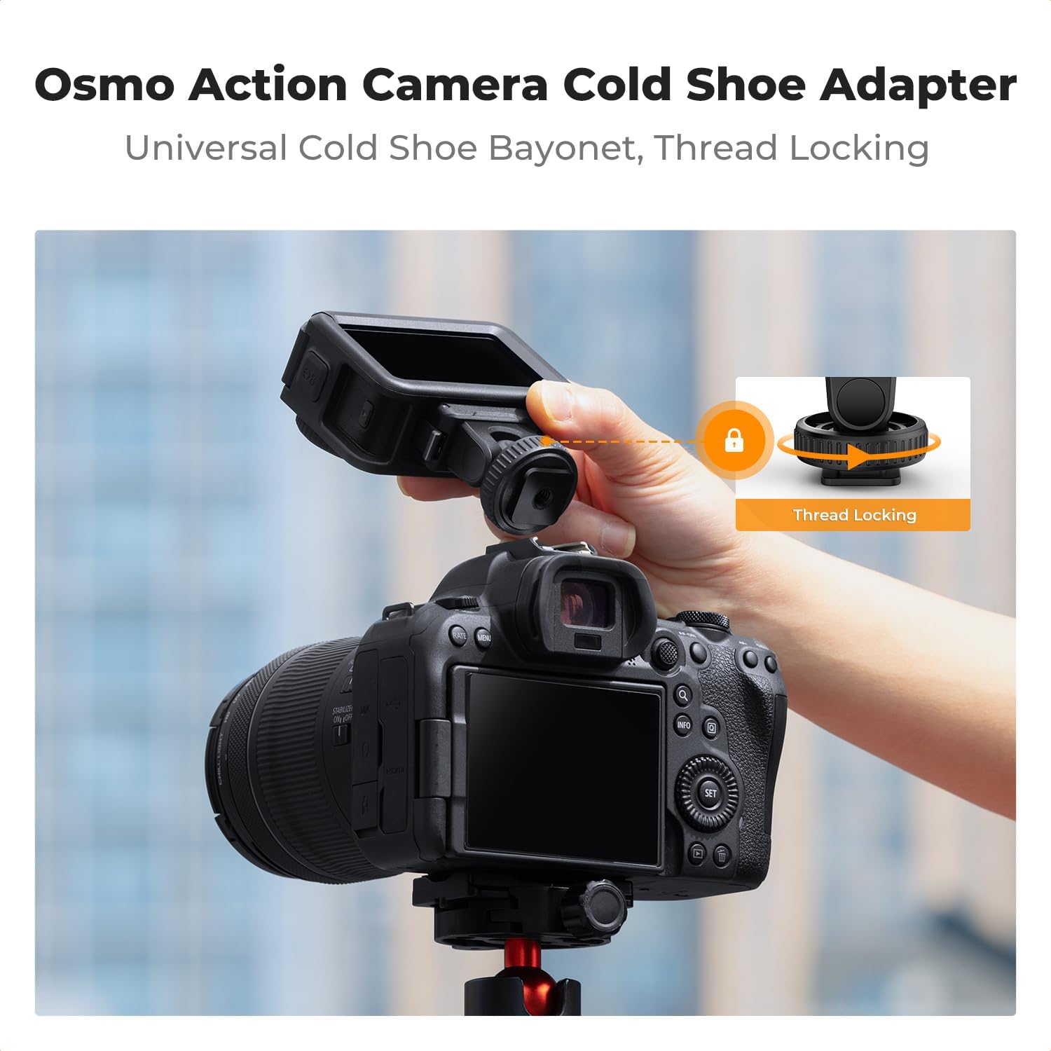 K&F CONCEPT Cold Shoe Action Camera Magnetic Quick Mount Holder, Tripod Mount for DJI Osmo... image