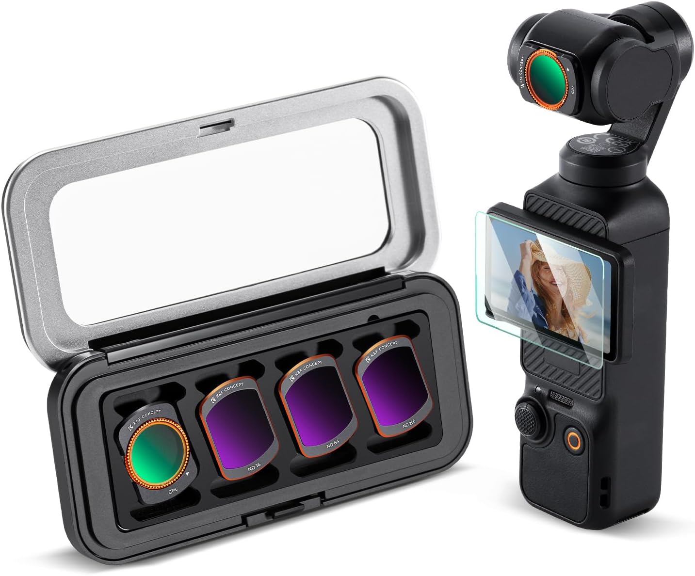 K&F CONCEPT K-Series CPL ND16/64/256 Filter Kit | Magnetic, Compatible with Pocket 4/3, Xtra...