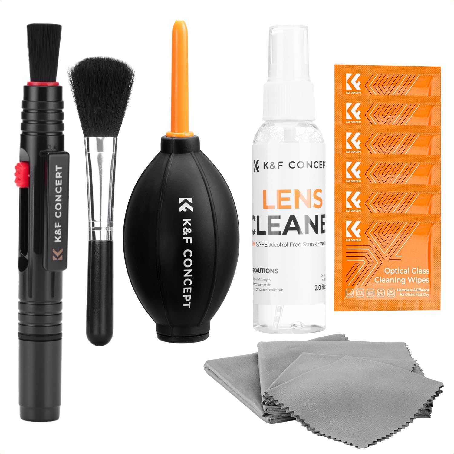 K&F Concept Professional Cleaning Kit for DSLR Cameras and Sensitive Electronics, Bundle...