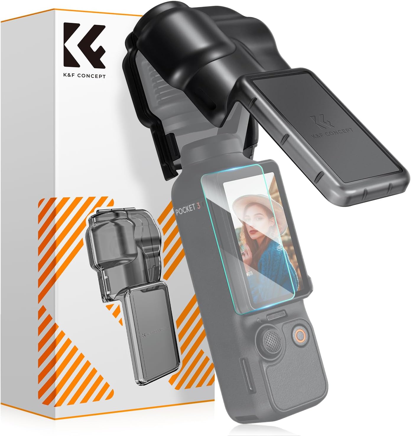 K&F CONCEPT Protective Cover Case for DJI Osmo Pocket 3, Gimbal Screen Protector Lens Guard...