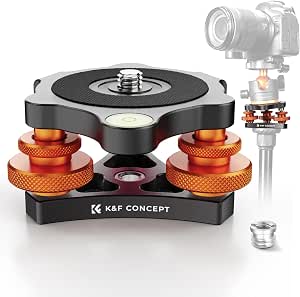 K&F CONCEPT Tripod Leveling Base, Aircraft Grade Aluminum Leveler Stand, 3/8”or...