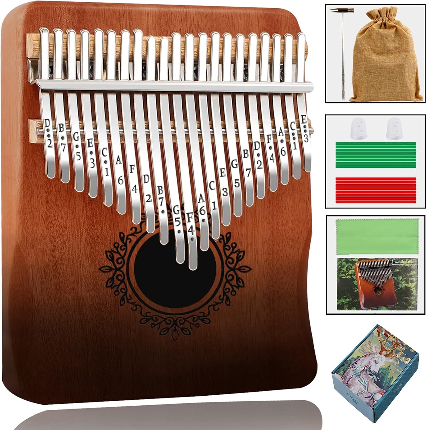 Kalimba 21 Keys ,Calimba , Portable Kalimba Thumb Piano , Finger Piano Kalimba 21 Keys...