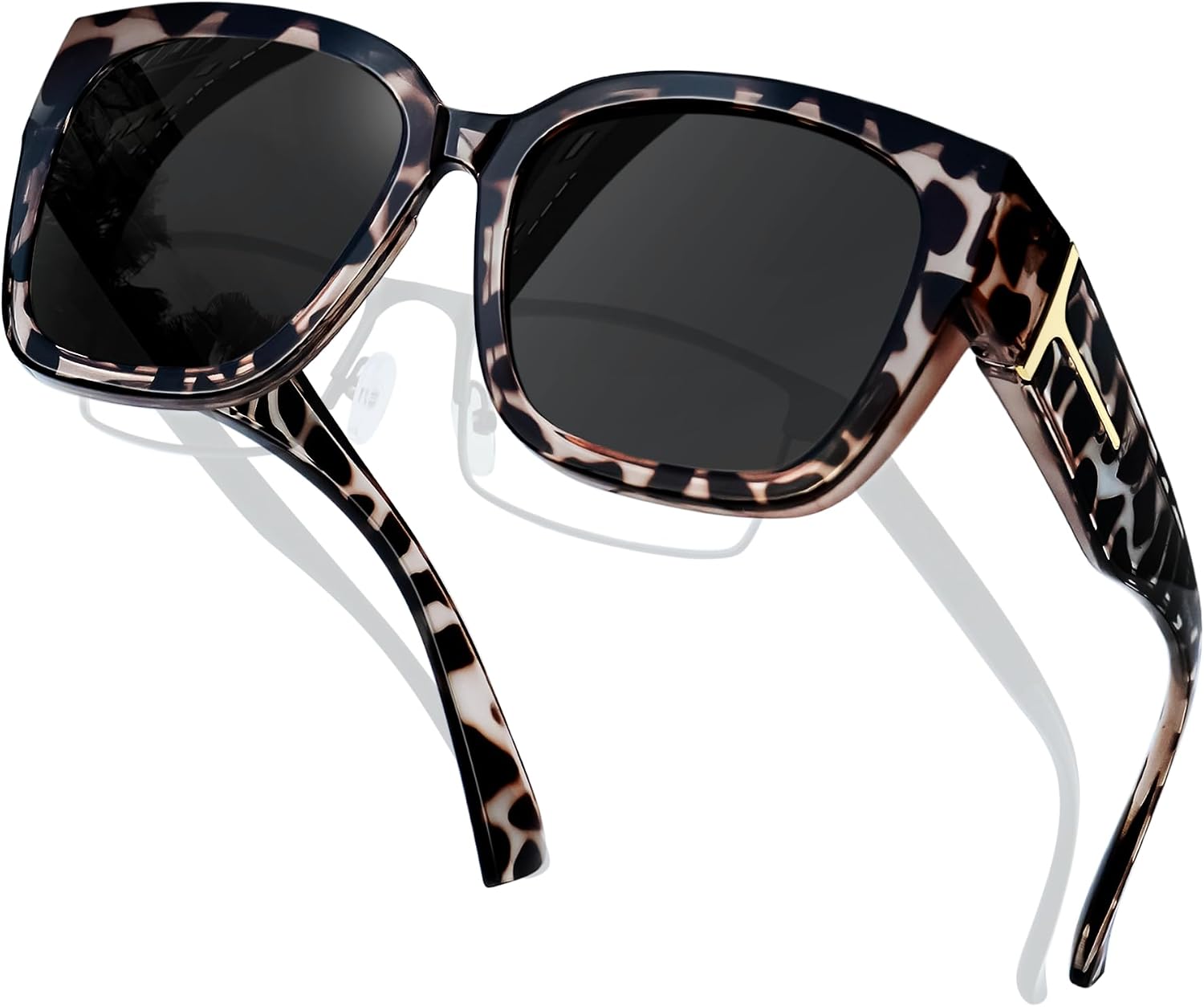 KANASTAL Oversized Over Glasses Sunglasses for Women Men Square Fit Over Polarized Sun...