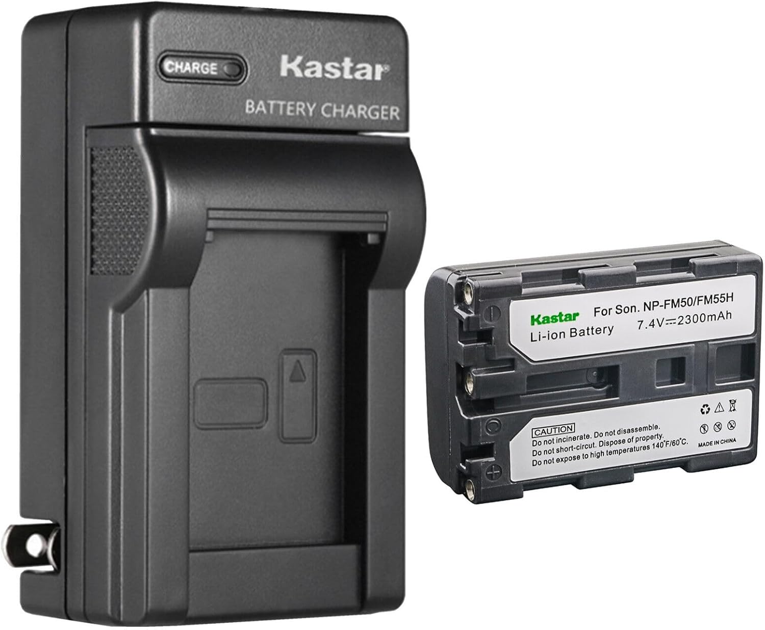 Kastar 1-Pack Battery and AC Wall Charger Replacement for Sony NP-FM30, NP-FM50, NP-FM55H...