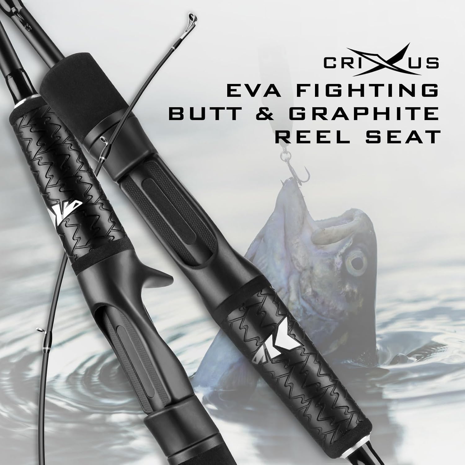 KastKing Crixus Fishing Rods,IM6 Graphite Spinning Rod & Casting Rod W/Zirconium Oxide Ring... image