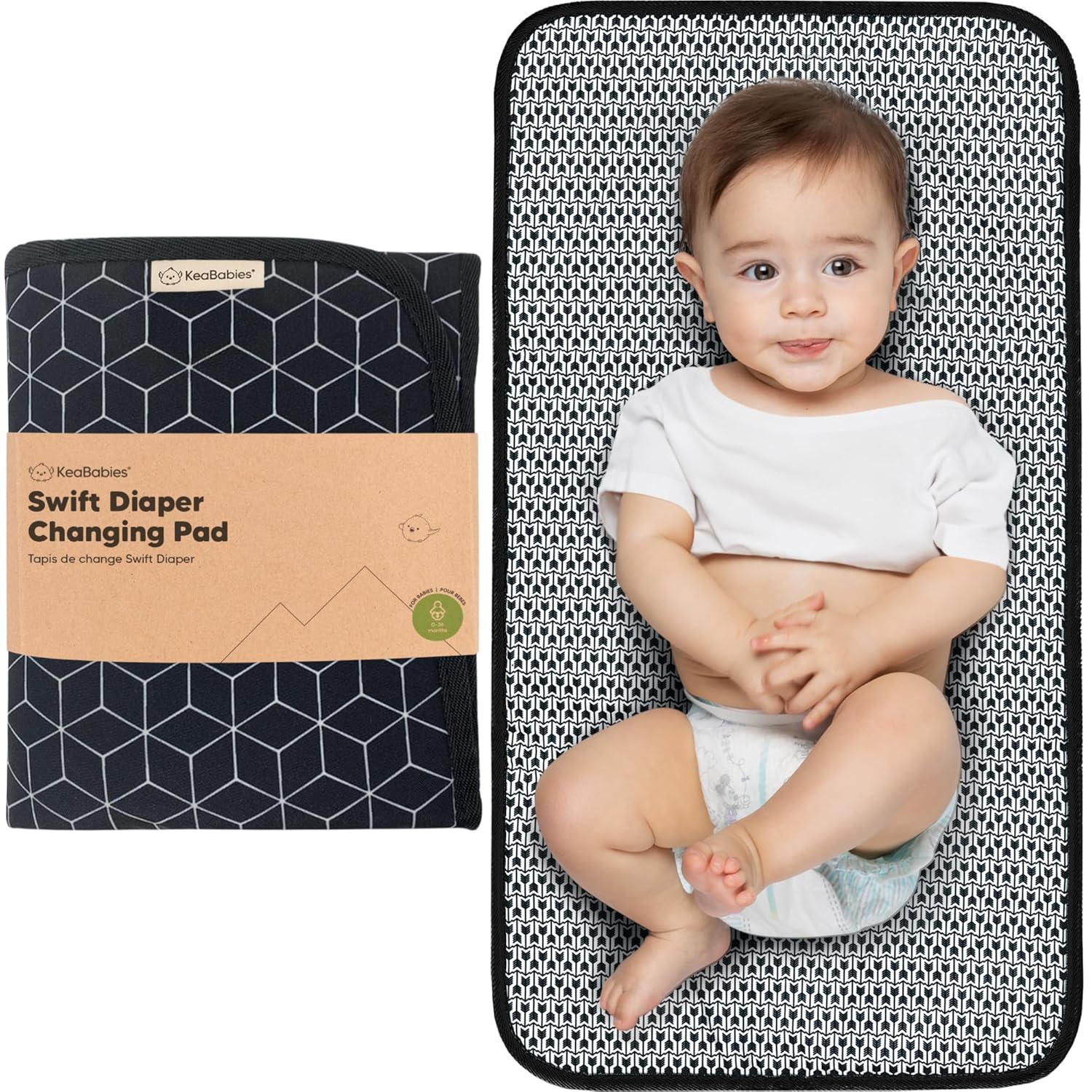KeaBabies Portable Diaper Changing Pad, Easy Wipe Clean - Foldable Waterproof Baby Changing...