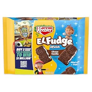 Keebler E.L. Fudge Elfwich Cookies, chocolate-y and vanilla flavor Sandwich Cookies, Fun... image