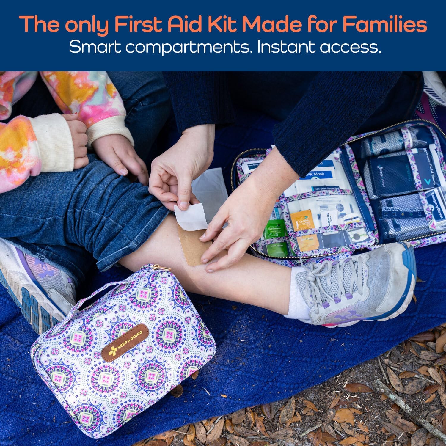 KeepGoing Large Home First Aid Kit for Kids – 270 Pc. for Car, Home, Dorm, & Boat with... image
