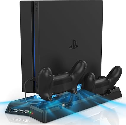 KEKUCULL Controller Charger Station for PlayStation4/PS4Slim,Vertical Stand with Dual...