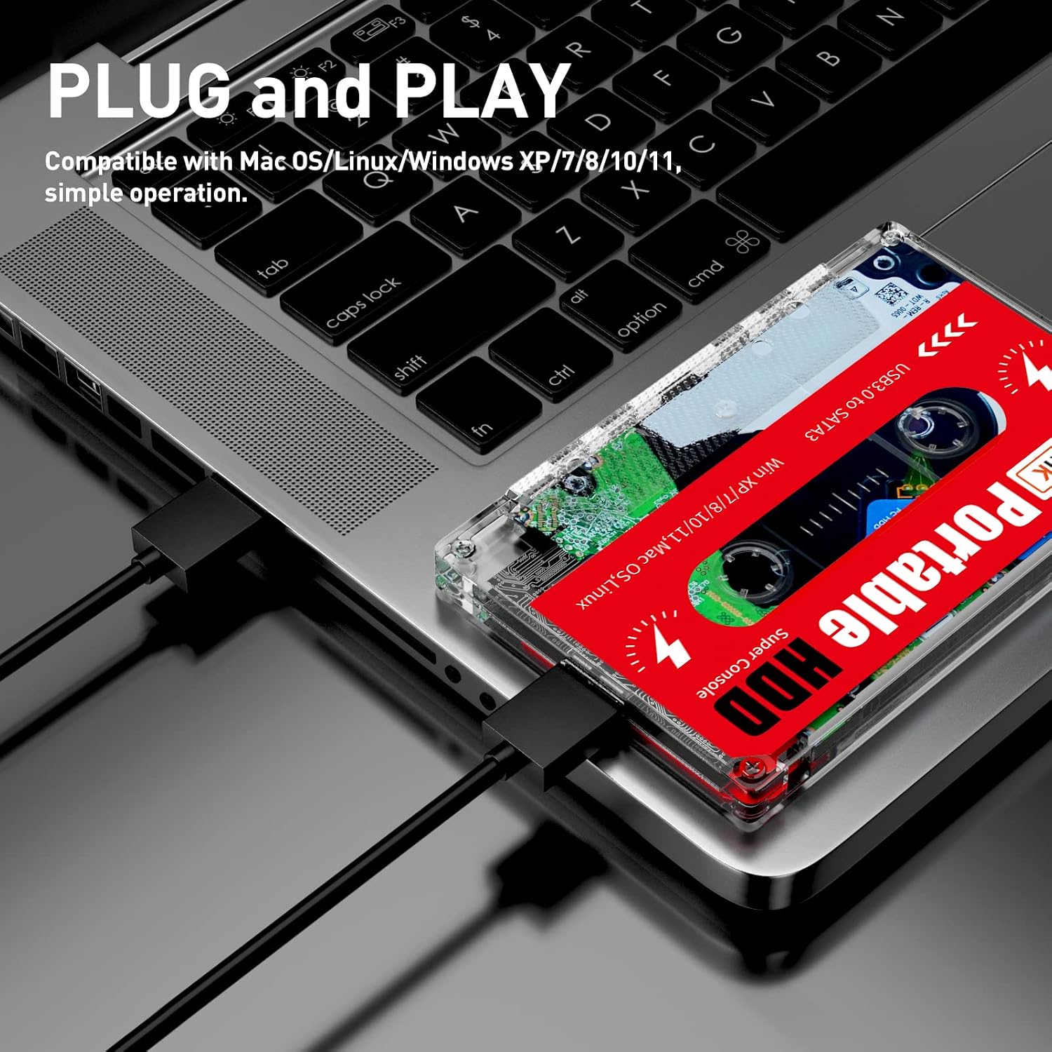 Kinhank 2TB Game Hard Drive, Built-in 120000+ Games, Batocera 33 System, External Hard Drive... image