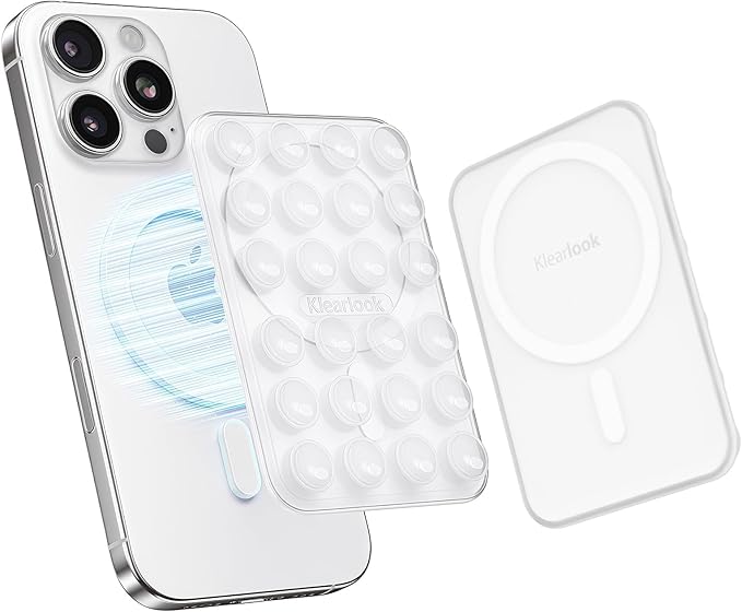 Klearlook Magnetic Suction Phone Mount for MagSafe Case, Removable Sticky Phone Grip Holder...