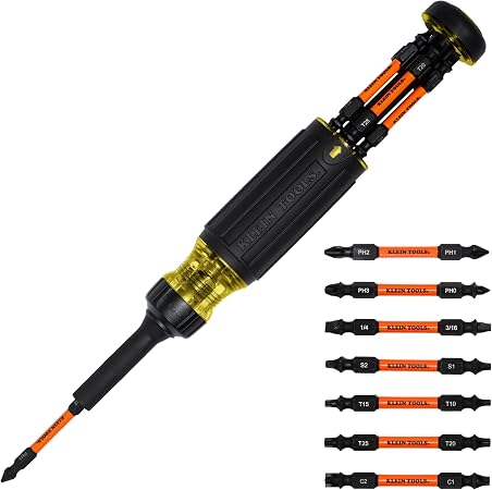 Klein Tools 32315HD 15-in-1 Multi-Bit Ratcheting Screwdriver, Impact-Rated, 7 Double-Ended... image