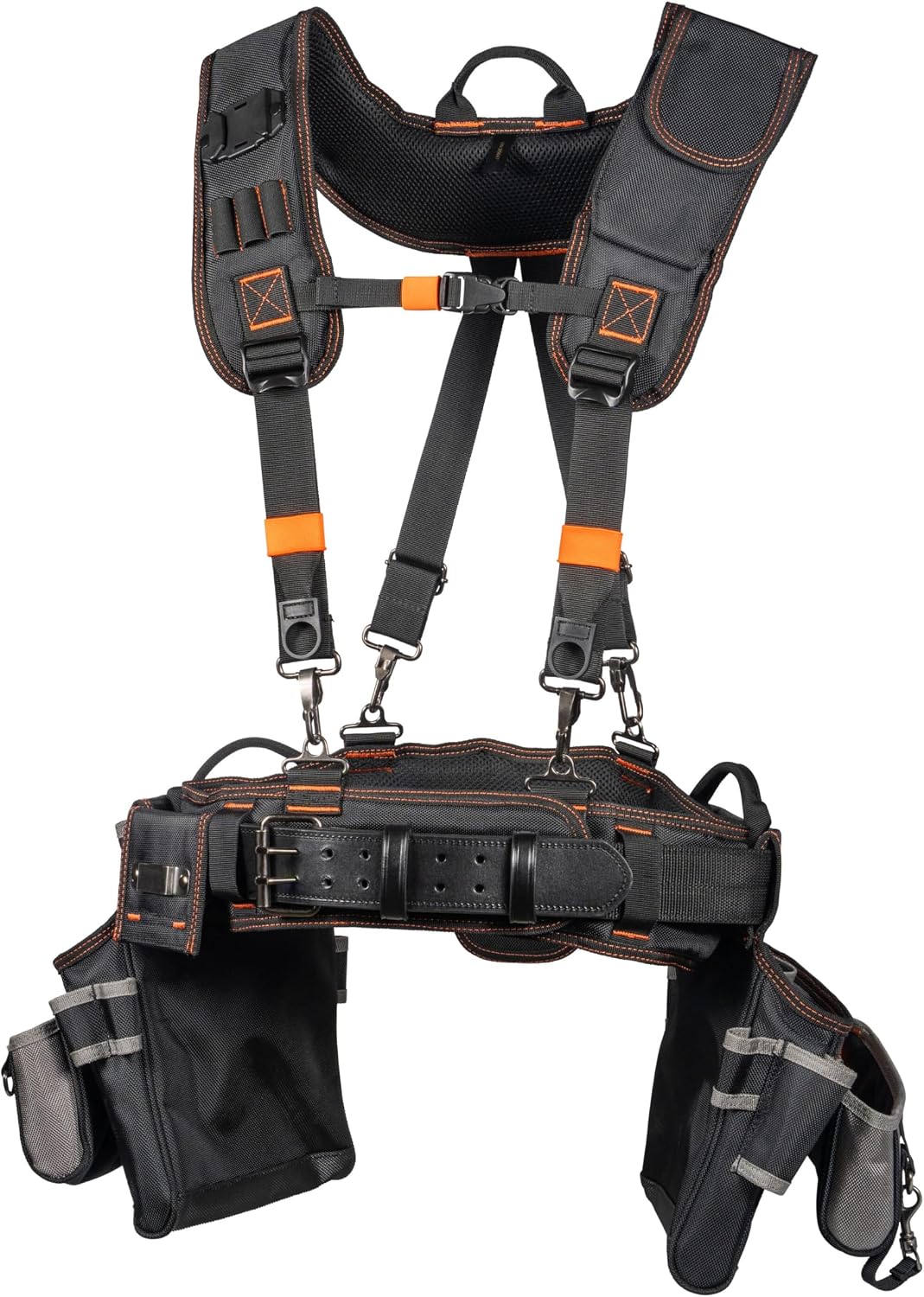 Klein Tools 55896 Tool Rig, Padded Tool Belt, Suspenders and Pouches with 23 Pockets...