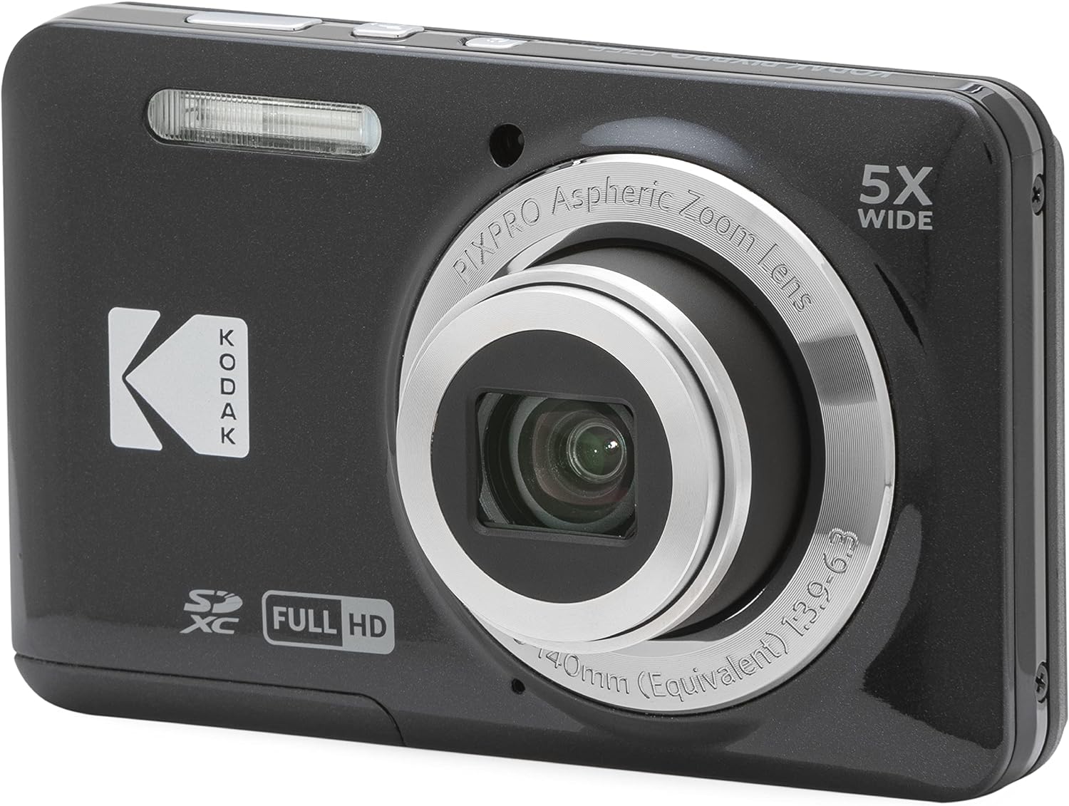 Kodak PIXPRO FZ55-BK 16MP CMOS Sensor Digital Camera 5X Optical Zoom 28mm Wide Angle 1080P...
