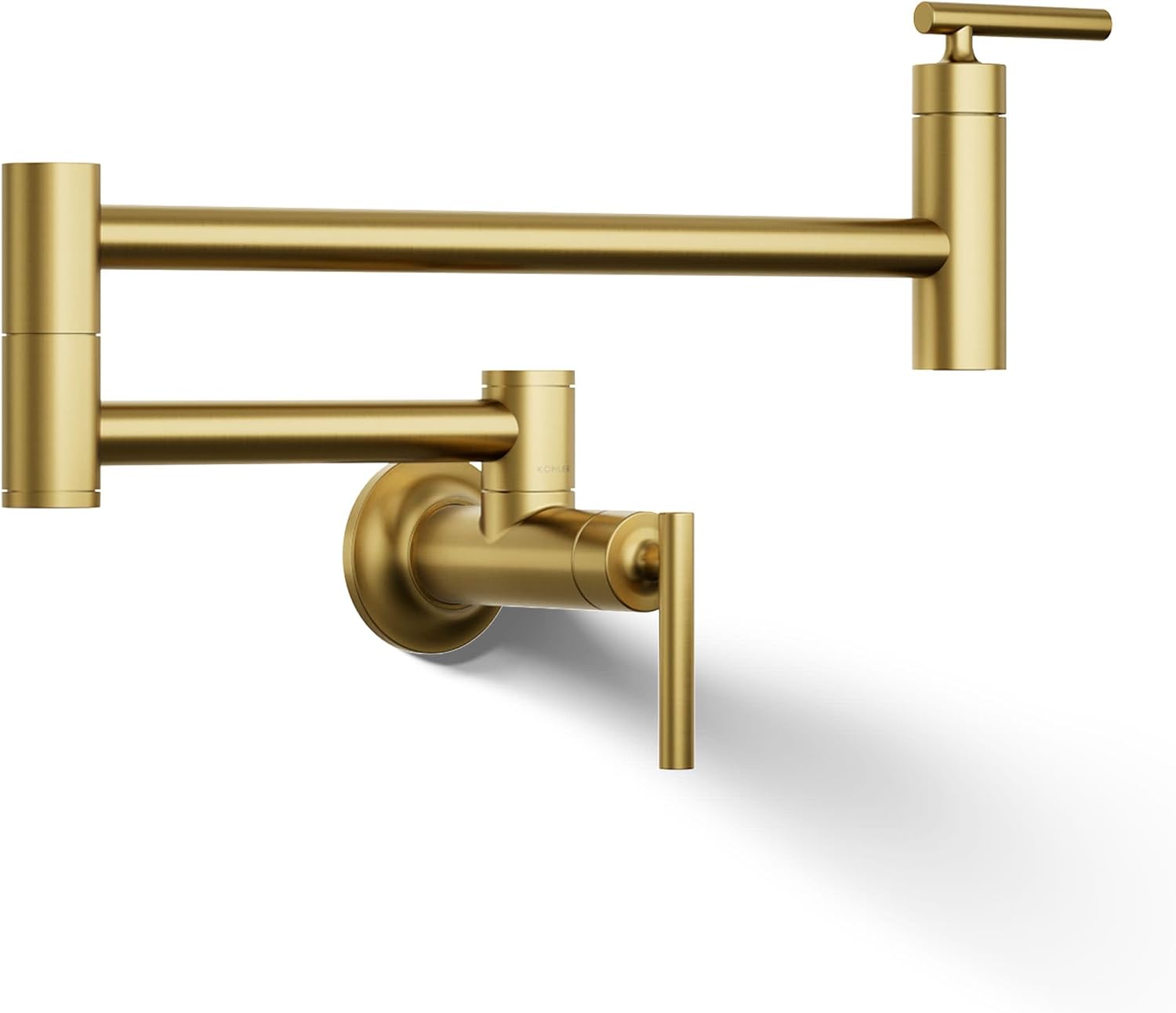 KOHLER 35745-2MB Contemporary Style Wall-Mount Pot Filler Kitchen Faucets, Vibrant Brushed...