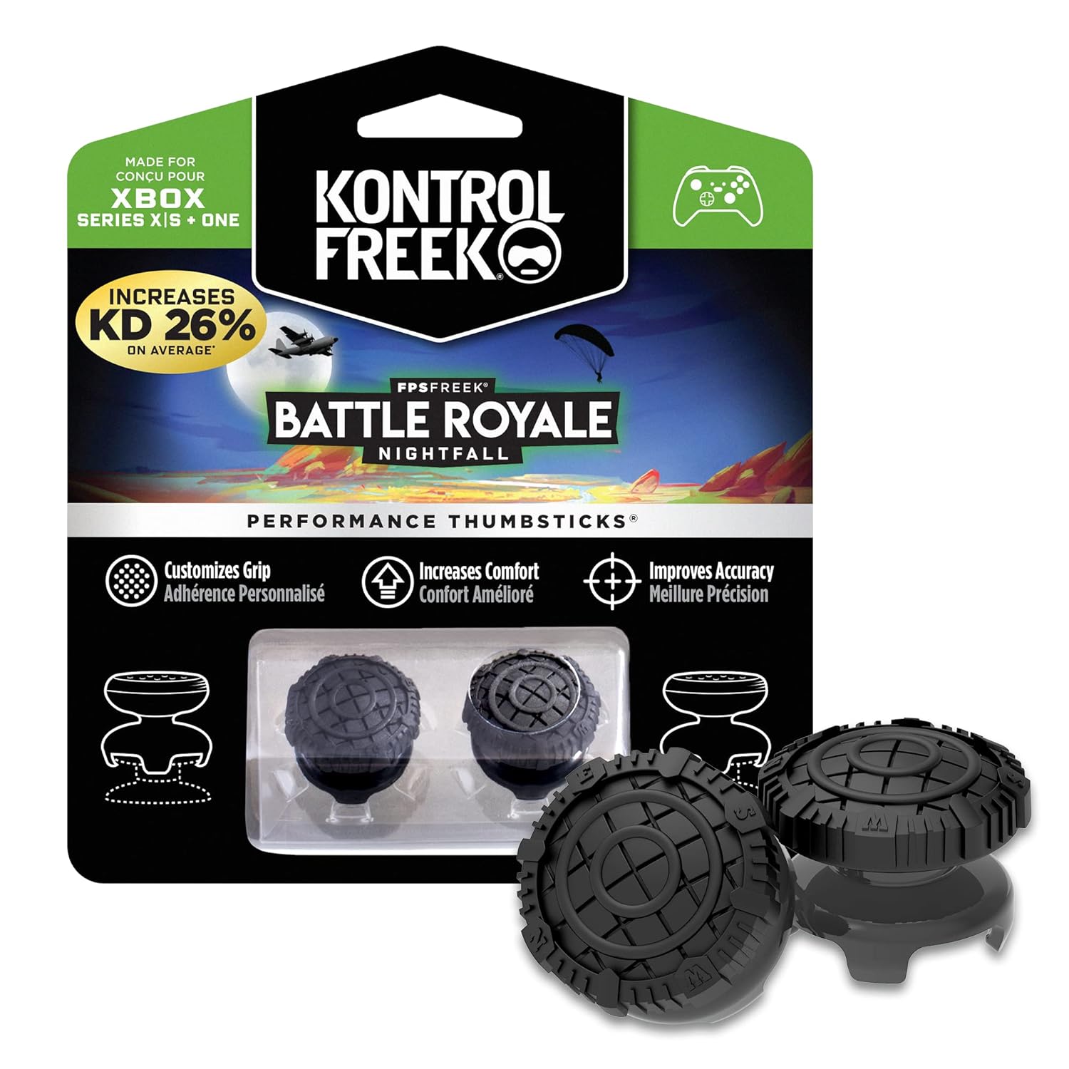 KontrolFreek FPS Freek Battle Royale Nightfall Performance Thumbsticks for Xbox One and Xbox... image