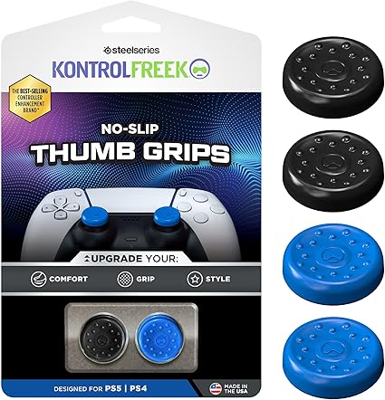 KontrolFreek No-Slip Thumb Grips for PlayStation 5 (PS5) and PlayStation 4 (PS4) Controller...