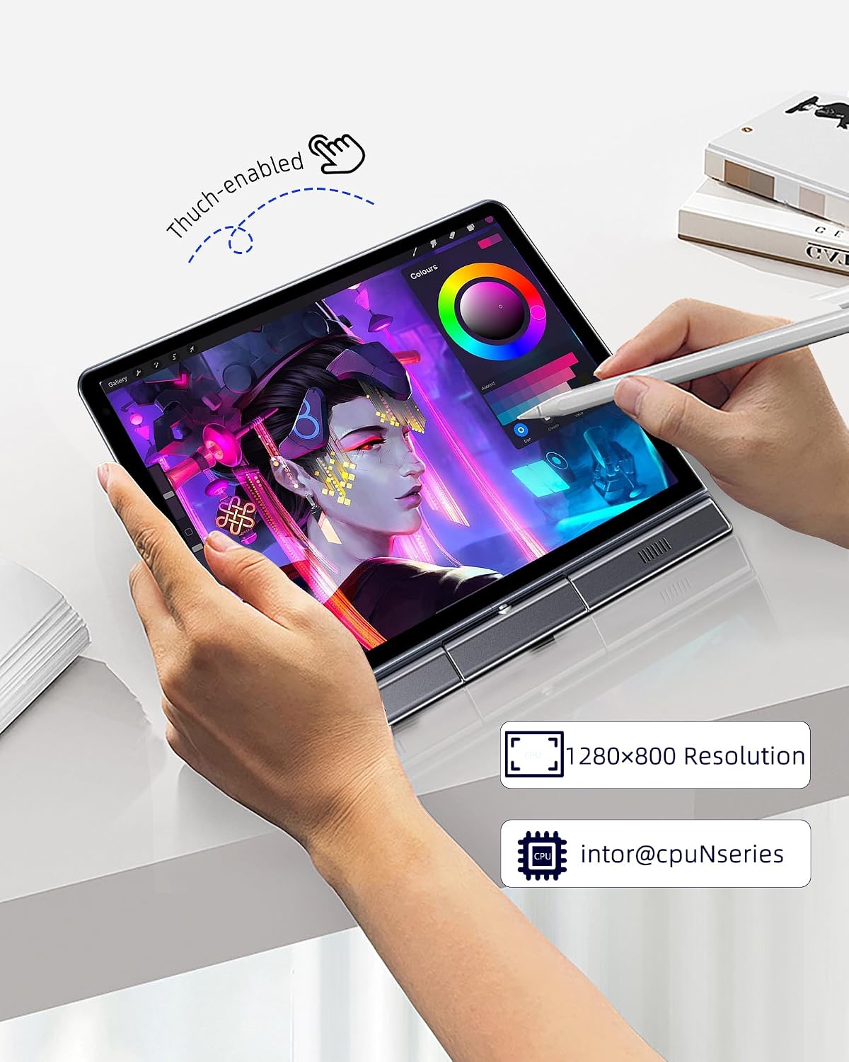 KOOFORWAY 8" Mini Laptop 2-in-1 HD Touchscreen Portable, Win 11 Pro Portable Pocket PC, N150... image