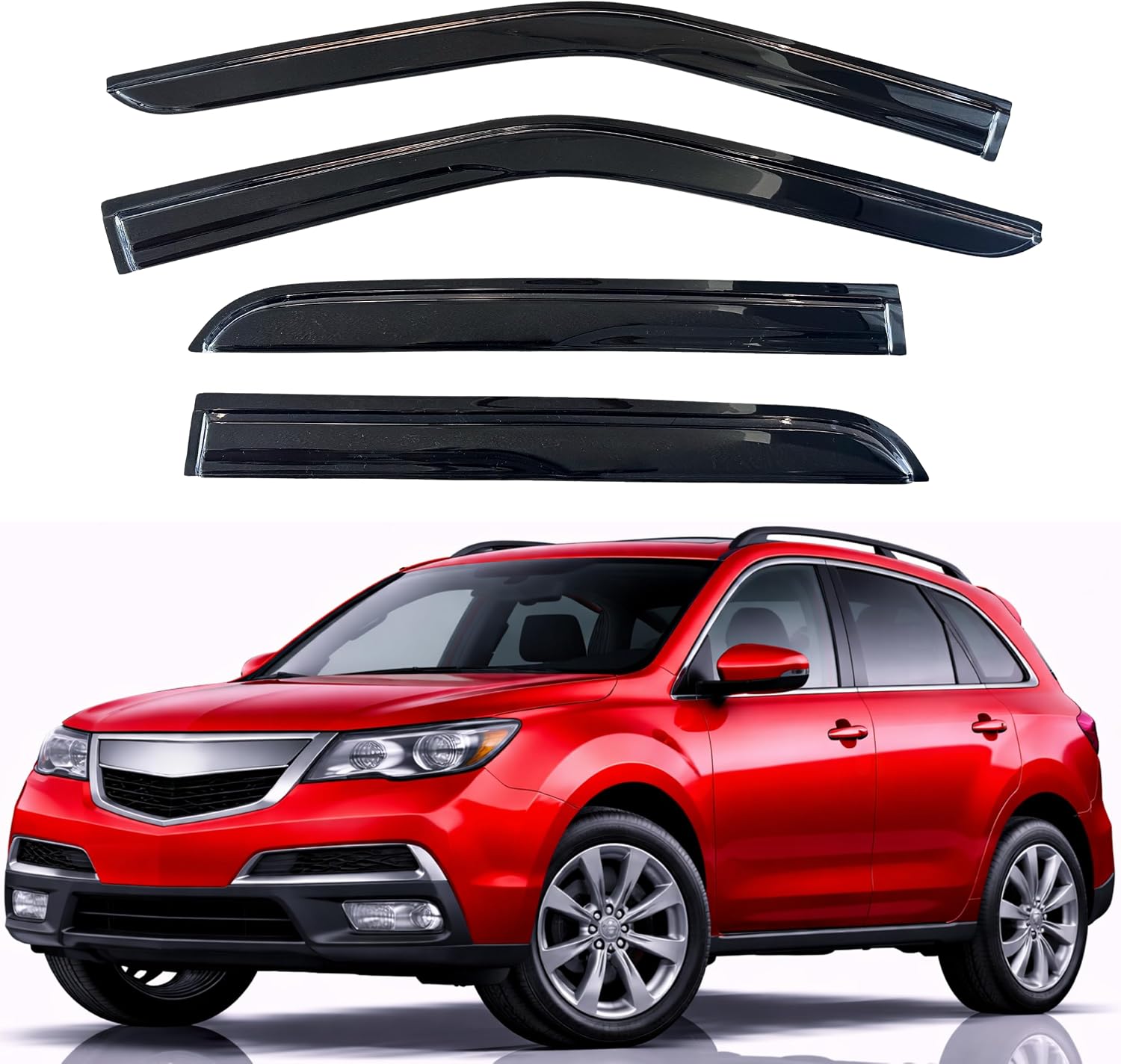 KPY Rain Guards Fit for 2007-2013 Acura MDX, Out-Channel Window Visors Vent Wind Deflectors...