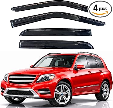 KPY Rain Guards Fit for 2010-2015 Mercedes-Benz GLK 350, Out-Channel Window Visors Vent Wind... image