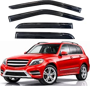 KPY Rain Guards Fit for 2010-2015 Mercedes-Benz GLK 350, Out-Channel Window Visors Vent Wind... image