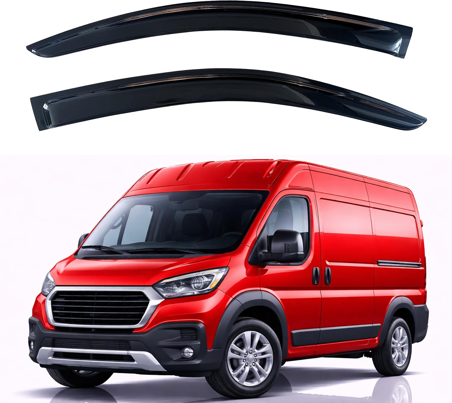 KPY Rain Guards Fit for 2014-2026 Ram Promaster, Out-Channel Window Visors Vent Wind...