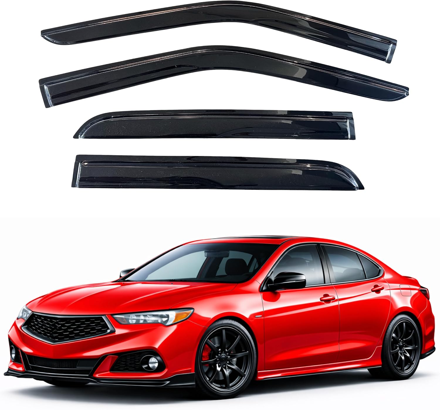 KPY Rain Guards Fit for 2015-2020 Acura TLX, Out-Channel Window Visors Vent Wind Deflectors...