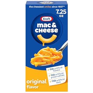 Kraft Mac and Cheese, 1 Box, for Easy Dinner or Dinner Sides, Original Flavor, No Artificial...